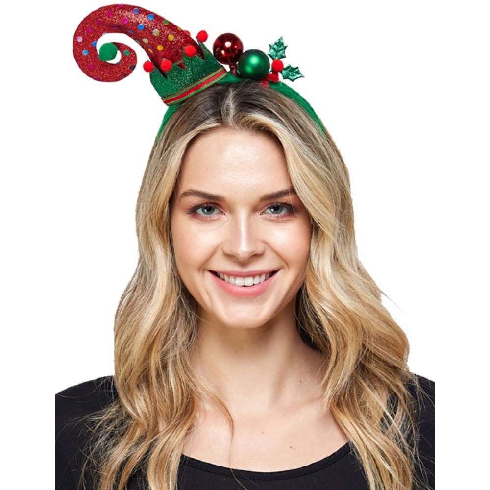 Christmas headband hat with bow tie